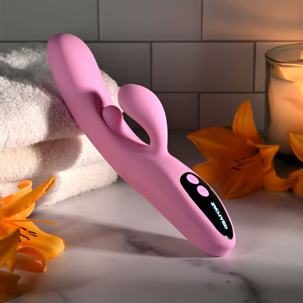 Evolved Push The Button 23.5cm USB Rechargeable Rabbit Vibrator > Vibrators > Ladies > Rabbit