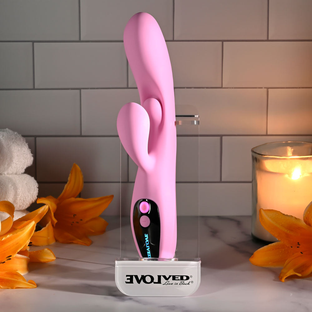 Evolved Push The Button – USB Rechargeable 23.5 cm Rabbit Vibrator > Vibrators > Ladies > Rabbit