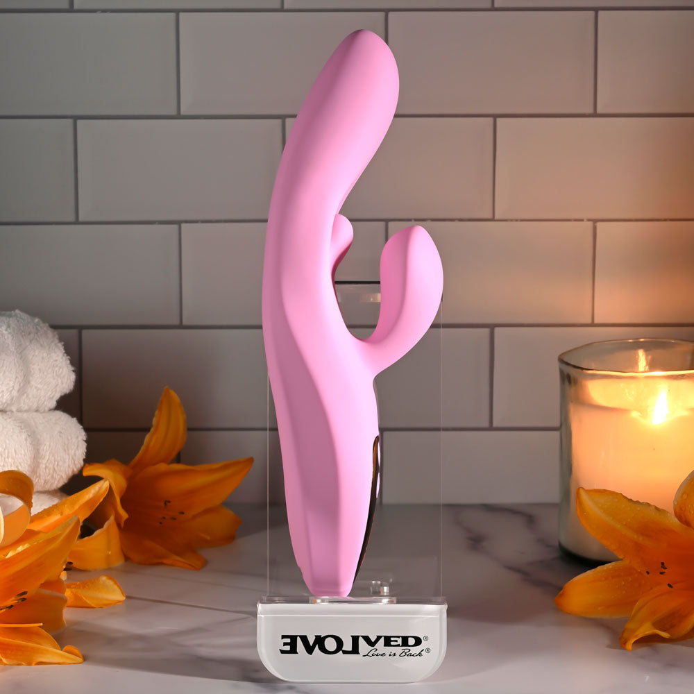 Evolved Push The Button – USB Rechargeable 23.5 cm Rabbit Vibrator > Vibrators > Ladies > Rabbit
