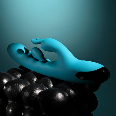 Evolved BUNNY TAPPER - 20 cm USB Rechargeable Rabbit Vibrator with Flicking Shaft > Vibrators > Ladies > Rabbit
