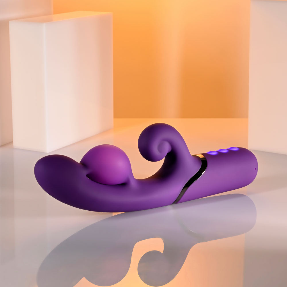 Evolved Pleasure Puff – USB Rechargeable Inflatable 24.1 cm Rabbit Vibrator > Vibrators > Ladies > Rabbit Multi