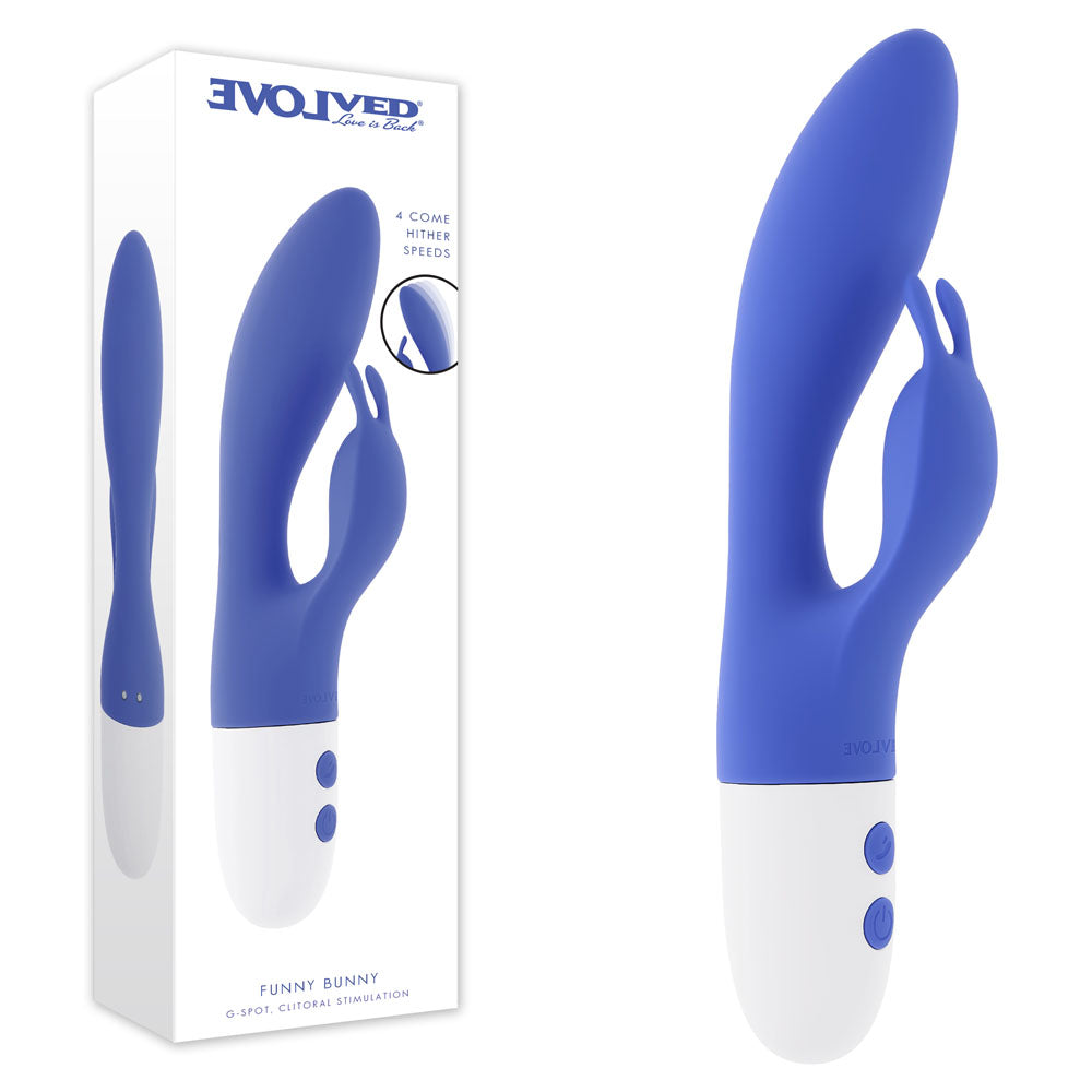 Evolved Funny Bunny 20cm USB Rechargeable Silicone Rabbit Vibrator > Vibrators > Ladies > Rabbit