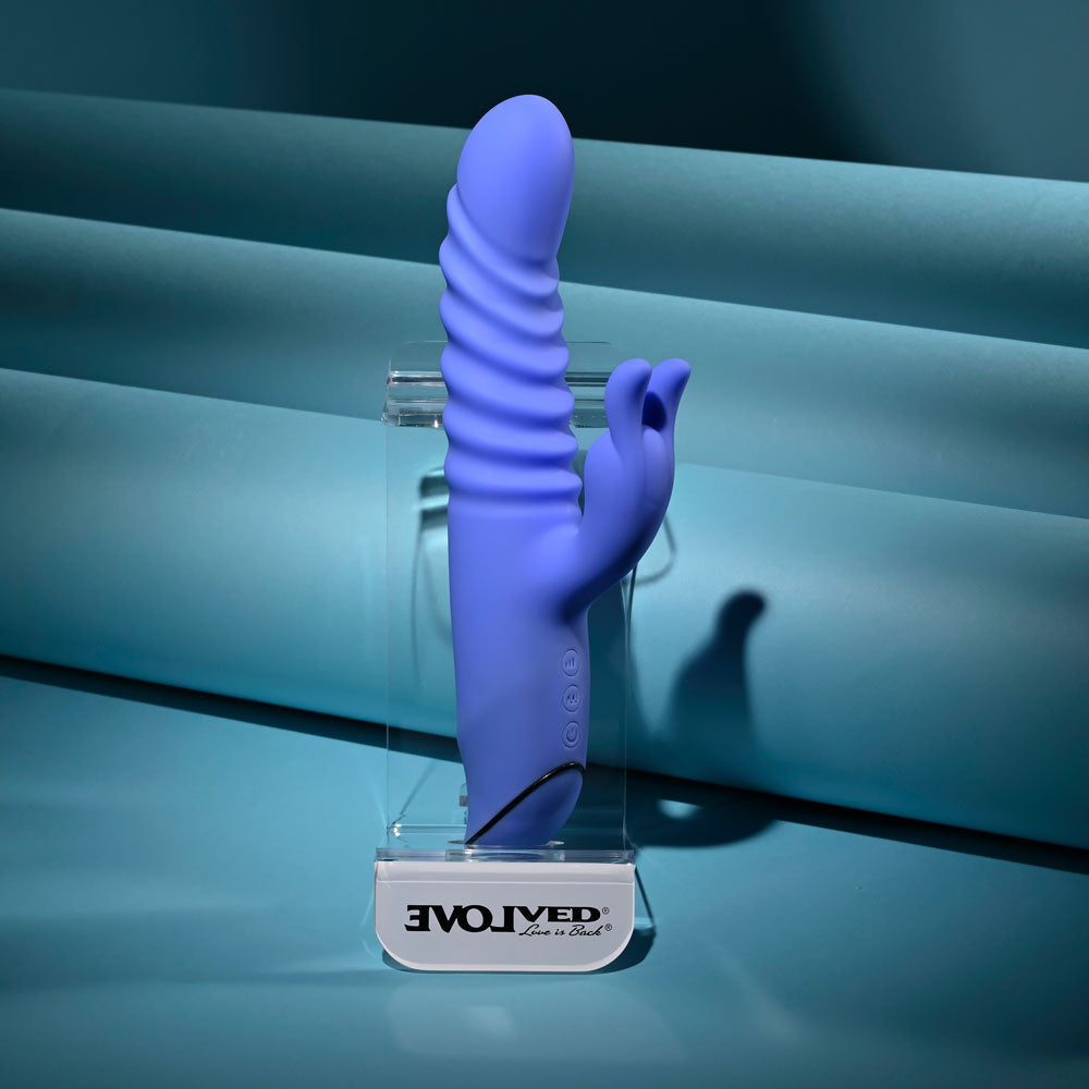 Evolved KNOCK KNOCK -  22.9 cm USB Rechargeable Rabbit Vibrator with Flicking Head Secondary image