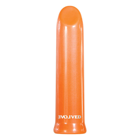 Evolved Lip Service Orange 10 Centimeter USB Rechargeable Lipstick Vibrator BULLETS