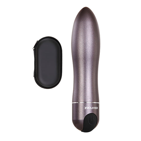 Evolved Travel-Gasm Gray 9 cm USB Rechargeable Bullet with Case BULLETS