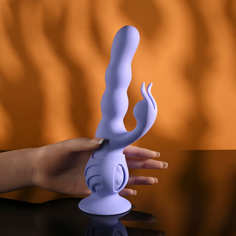Evolved Wiggly Bunny – USB Rechargeable Rabbit Vibrator with Suction Base Secondary image