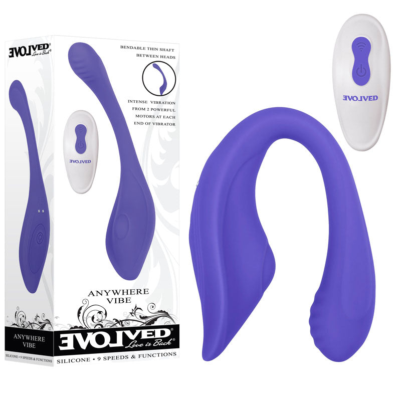 Evolved ANYWHERE VIBE -  USB Rechargeable Flexible Vibe with Remote