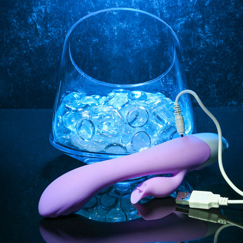 Evolved PLEASING PETAL Lilac 19.7 cm USB Rabbit Vibrator VIBRATORS-RABBIT