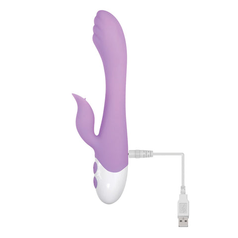 Evolved PLEASING PETAL Lilac 19.7 cm USB Rabbit Vibrator VIBRATORS-RABBIT