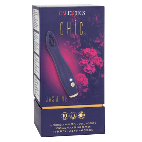 Chic Jasmine Navy Blue 6.25 Inch Dual Motor Silicone Vibrator with 10 Speeds and Rechargeable > Vibrators > Standard Vibrators