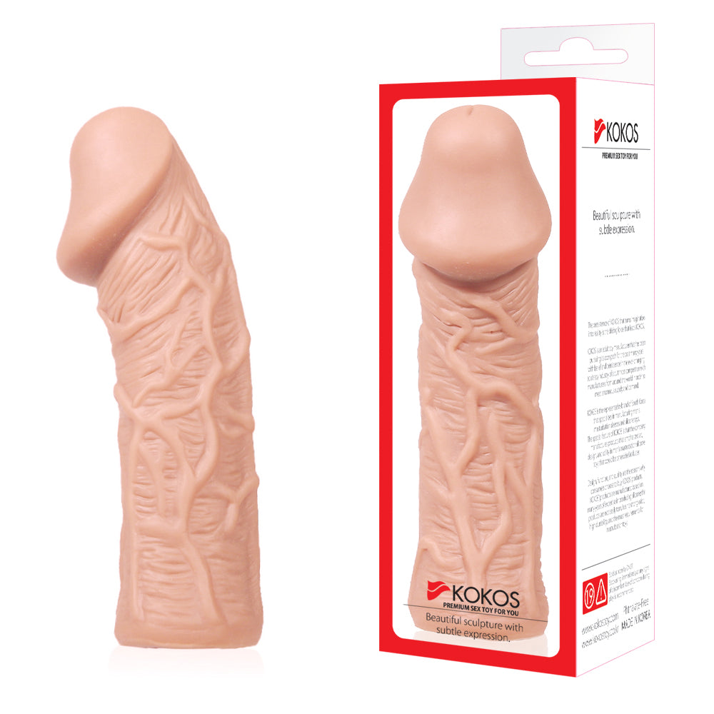 Kokos Extreme - Medium Size Penis Extension Sleeve Flesh > Sex Toys For Men > Penis Sleeves