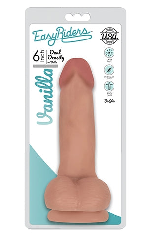 Easy Riders 6 Inch Slim Bioskin Dong With Balls in Vanilla > Dildos > Slim Dildos Main image