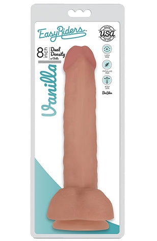 Easy Riders 8 Inch Slim Bioskin Dong With Balls in Vanilla Dongs Realistic