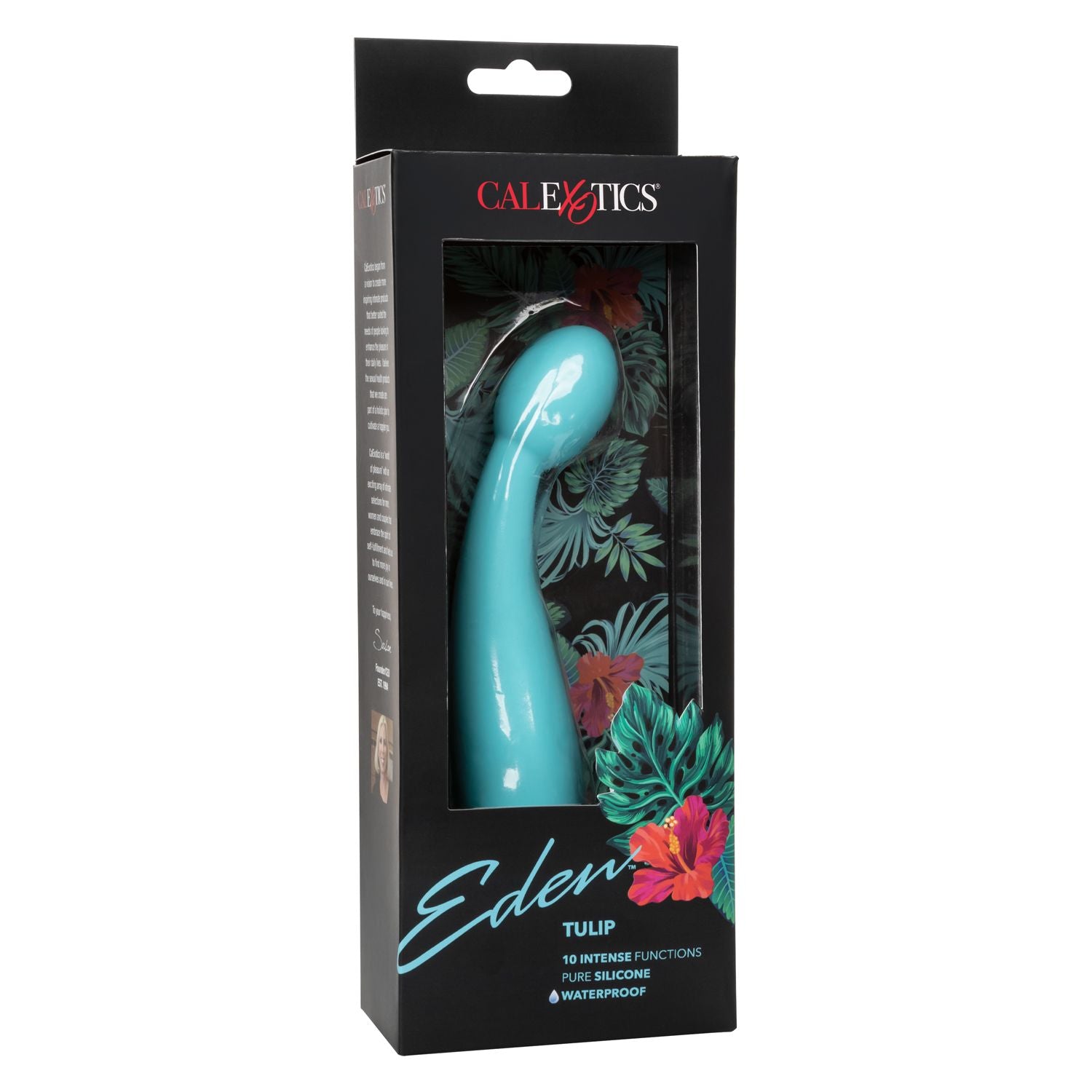 Eden Tulip Flexible Blue Silicone Vibrator with 10 Intense Functions and Waterproof Design Rose Stimulators