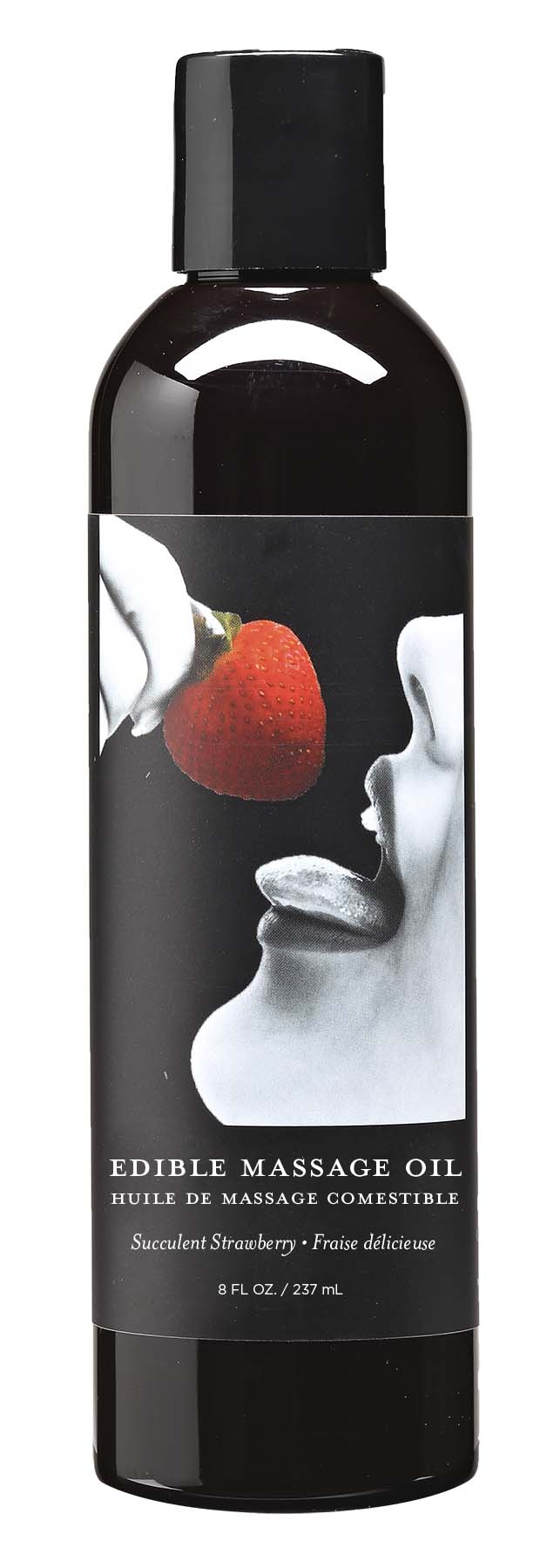 Edible Massage Oil Succulent Strawberry Flavored 237ml Bottle > Essentials > Massage Oil