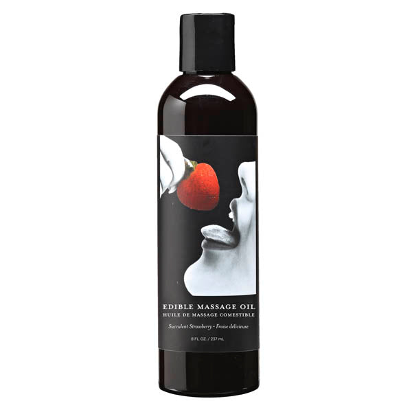 Edible Massage Oil Succulent Strawberry Flavored 237ml Bottle > Essentials > Massage Oil
