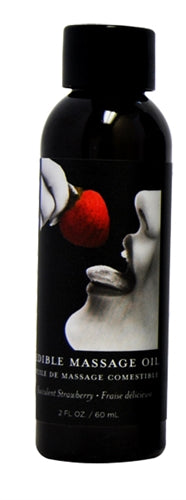 Edible Massage Oil Succulent Strawberry Flavored 59ml Bottle Secondary image