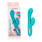 Enchanted Lover Vibrating Massager with Rotating Beads and Clitoral Stimulator in Teal Silicone Blue > Vibrators > Ladies > Rabbit
