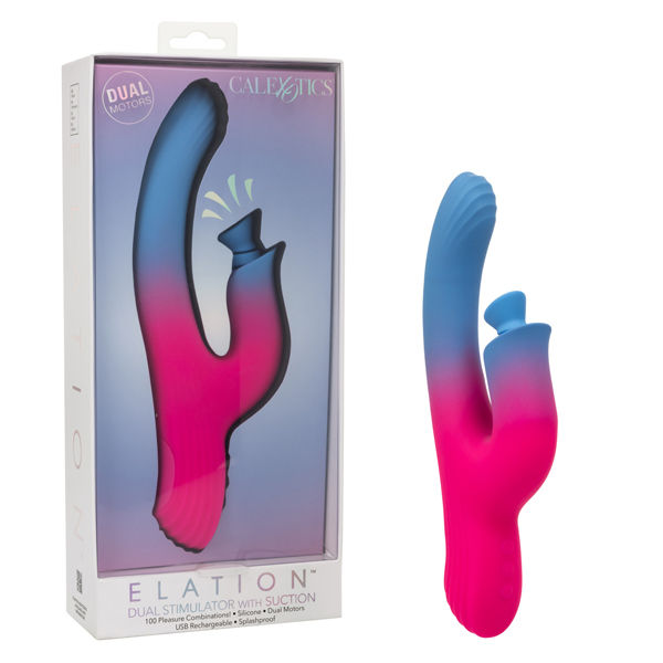 Elation Dual Stimulator with Suction Vibrator for Intimate Use VIBRATORS-RABBIT