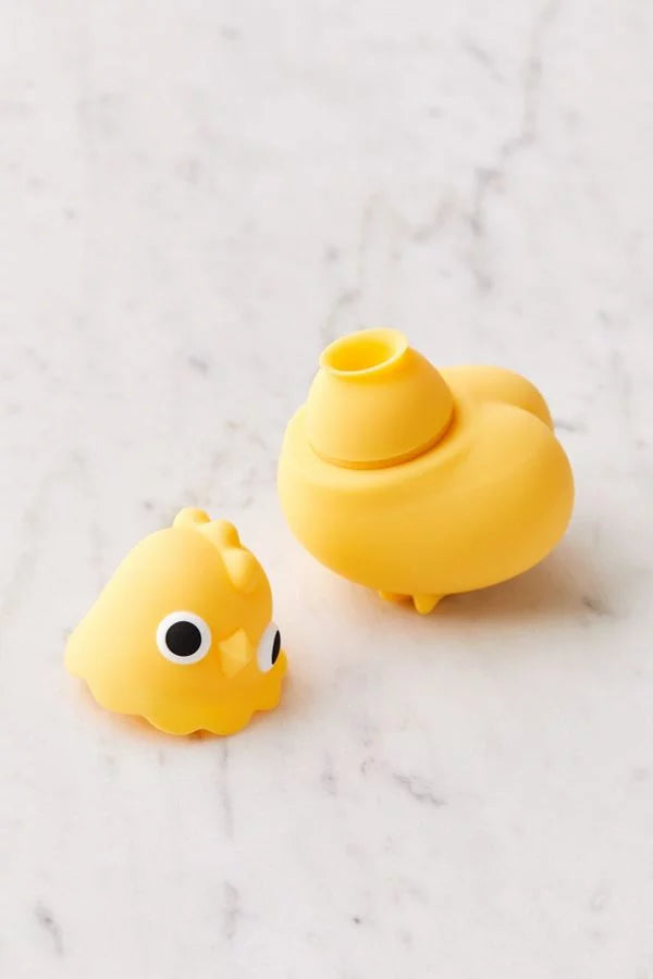 Chickie Emojibator Yellow Silicone Clitoral Stimulator with 8 Vibration Patterns and Suction Modes, Rechargeable > Sex Toys For Ladies > Air Pulsation