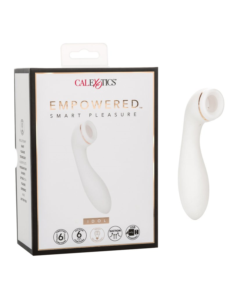 Empowered Smart Pleasure Idol White Silicone Personal Massager Suction Stimulator