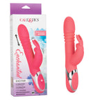 Enchanted Exciter Pink Silicone Waterproof Vibrator with 4 Shaft Rotation, 4 Thrusting Functions > Vibrators > Ladies > Rabbit