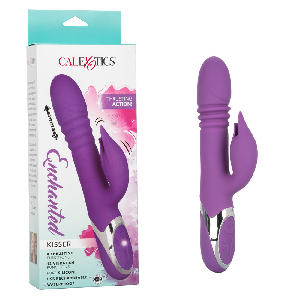 Enchanted Kisser Purple Silicone Rotating and Thrusting Vibrator > Vibrators > Ladies > Rabbit