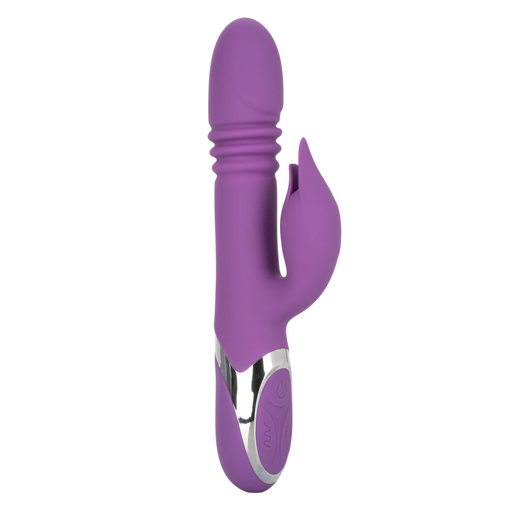 Enchanted Kisser Purple Silicone Rotating and Thrusting Vibrator > Vibrators > Ladies > Rabbit Main image