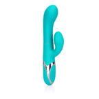 Enchanted Lover Vibrating Massager with Rotating Beads and Clitoral Stimulator in Teal Silicone > Vibrators > Ladies > Rabbit
