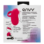 Envy Handheld Thumping Massager Pink Silicone Waterproof, 7 Functions, Rechargeable > Vibrators > Finger Vibrators