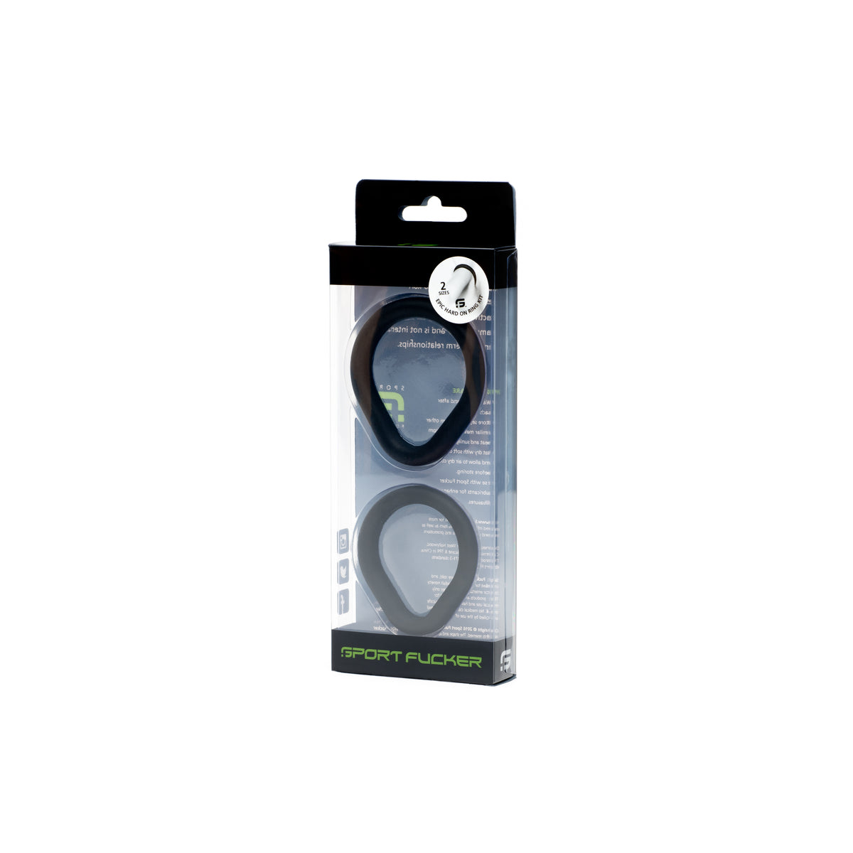 Epic Hard On Silicone Ring Kit 2 Pack Black Black > Cock Ring > Sets