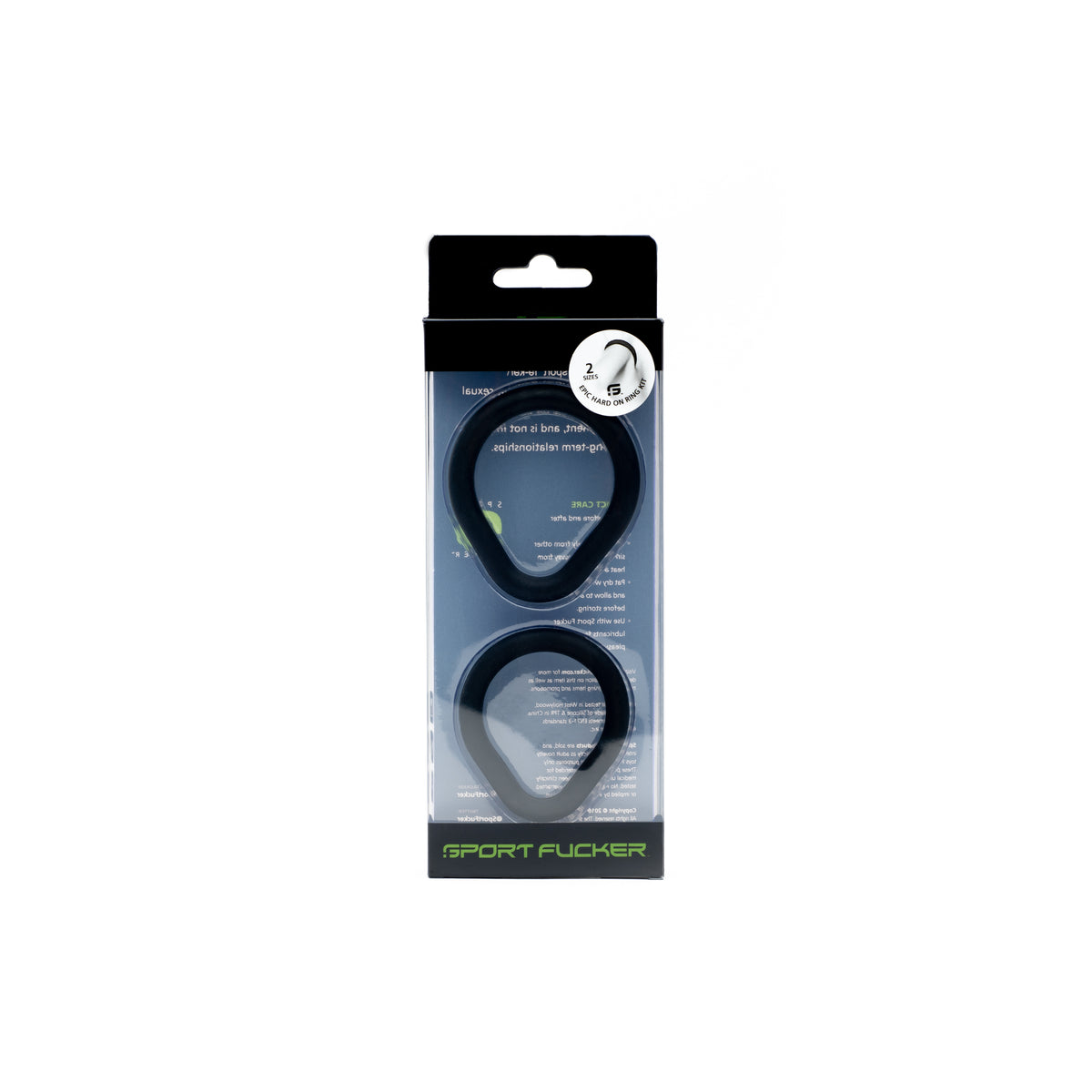Epic Hard On Silicone Ring Kit 2 Pack Black > Cock Ring > Sets