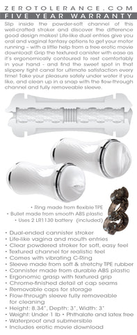 Zero Tolerance DOUBLE DIP - Double Ended Stroker Strokers - Manual