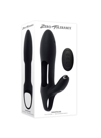 Zero Tolerance NAUTILUS 15.2cm USB Rechargeable Vibrating Sleeve Black SLEEVES