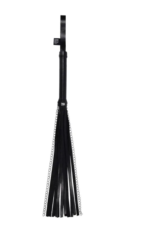 Shadow Chain Flogger – Faux Leather and Chain Impact Toy Black > Bondage Gear > Whips & Floggers Main image