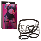 Euphoria Collection Black Velvet Thigh Harness With Chains Adjustable Waist And Thigh Straps > Dildos > Strap On Harnesses