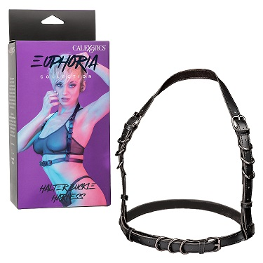 Euphoria Collection Halter Buckle Harness Vegan Leather with Velvet Interior > Clothes > Womens Harnesses