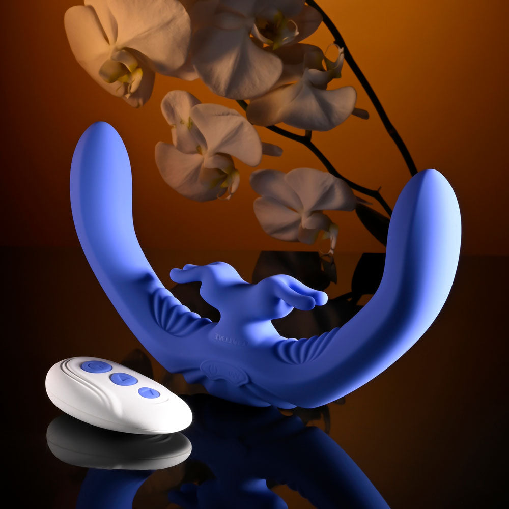 Evolved Lovebirds Double-Ended Rabbit Vibrator with Remote > Dildos > Double Dildos
