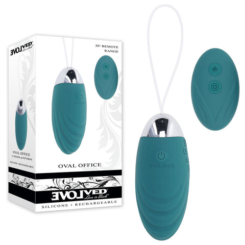 Evolved Oval Office 8.5 Centimeter USB Rechargeable Wireless Egg with Remote Control Green EGGS