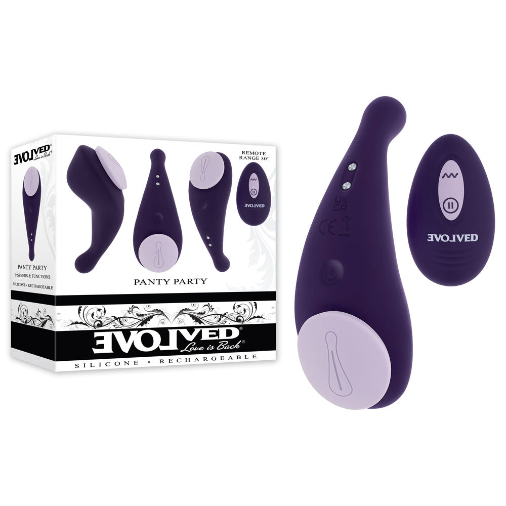 Evolved PANTY PARTY Remote Controlled Silicone Vibe 10cm > Sex Toys For Ladies > Panty Vibes