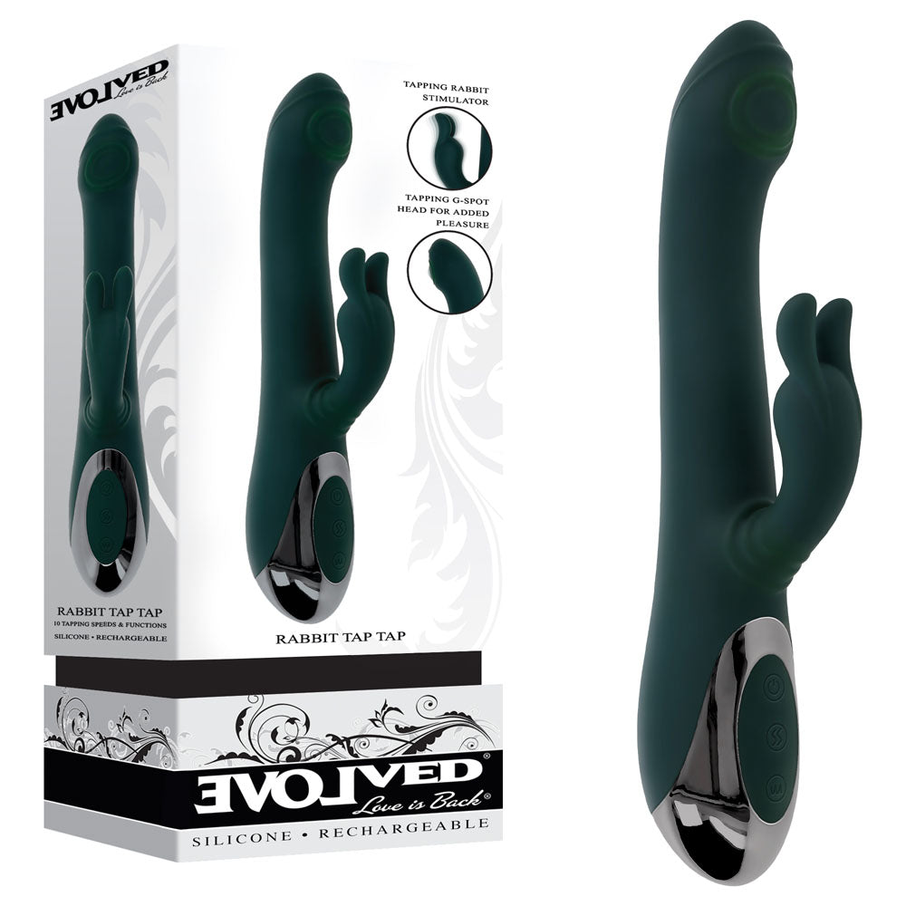 Evolved Rabbit Tap Tap 25 cm Vibrator with Tapping Tip > Vibrators > Ladies > Rabbit
