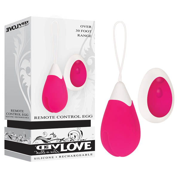 Evolved Remote Control Egg 2.5 Inch USB Rechargeable Vibrator Pink EGGS