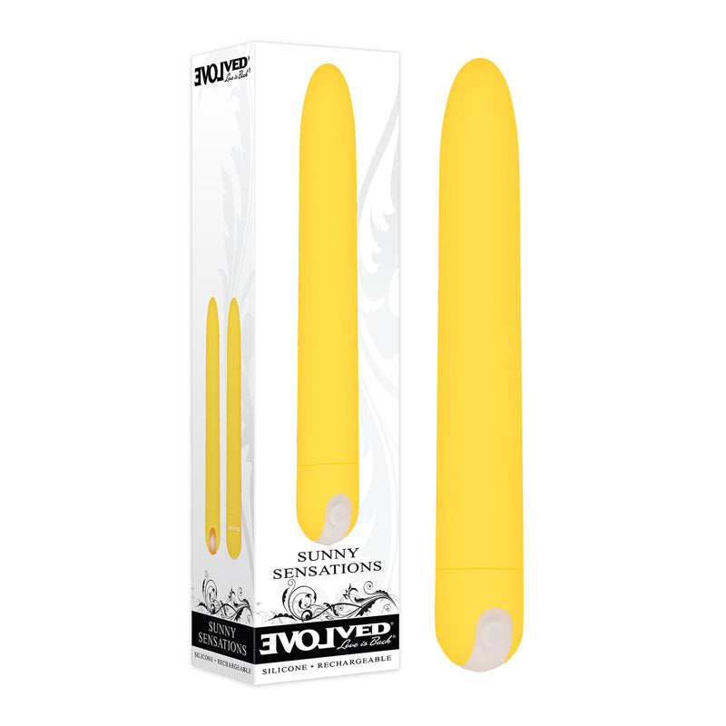 Evolved Sunny Sensations 18.6 Centimeter USB Rechargeable Vibrator Yellow Vibrators