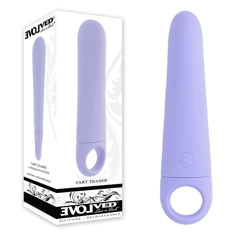 Evolved TART TEASER Vibrating Wedge 12.3 cm Tall Purple Finger Stimulator