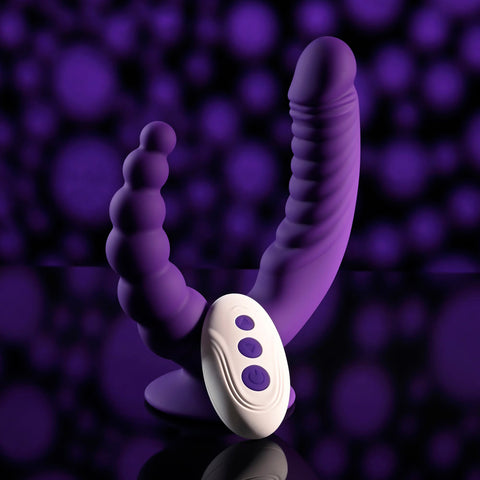 Evolved The Rider Double Ended Rechargeable Vibrator Purple VIBRATORS