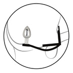 Star Fucker Mini Plug Black Silicone Dual Enhancer with Metal Probe and Sparkling Gem Base > Anal Range > Prostate Plugs