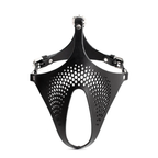 Ex Machina Genuine Leather Black BDSM Mask > Bondage Gear > Masks