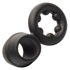 Alpha Liquid Silicone Dual Magnum Ring Black Stretchy Comfortable Size > Cock Ring > Sling