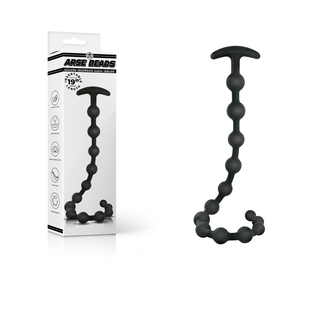 Arse Beads (Silicone, 48 cm 19 Inches) – Premium Anal Beads Black > Anal Range > Oversized Anal Toys