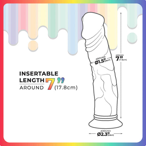 Jellido Clear – Realistic 18 cm Dildo with Strong Suction Cup Base DONGS